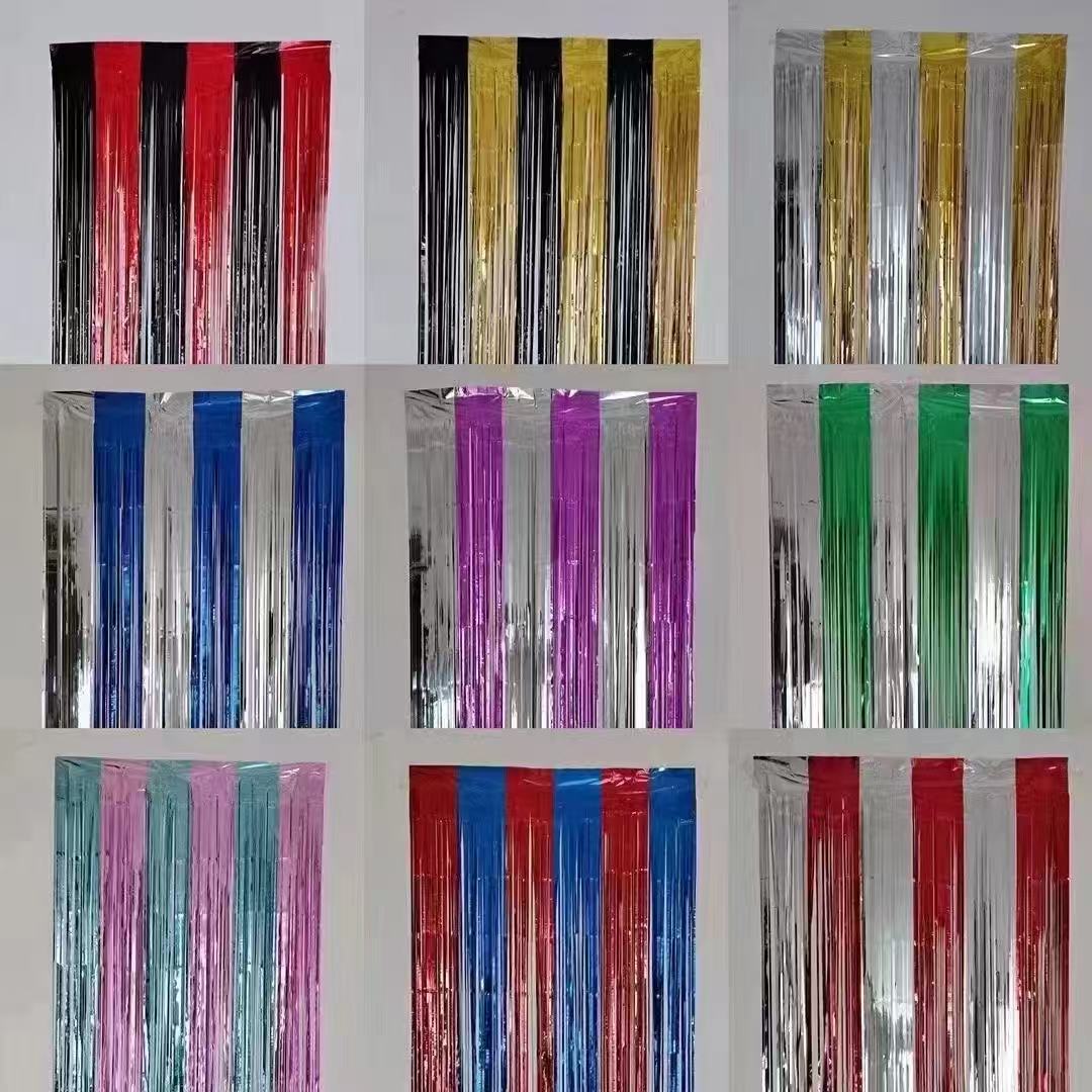Mixed rain curtain backdrop styles